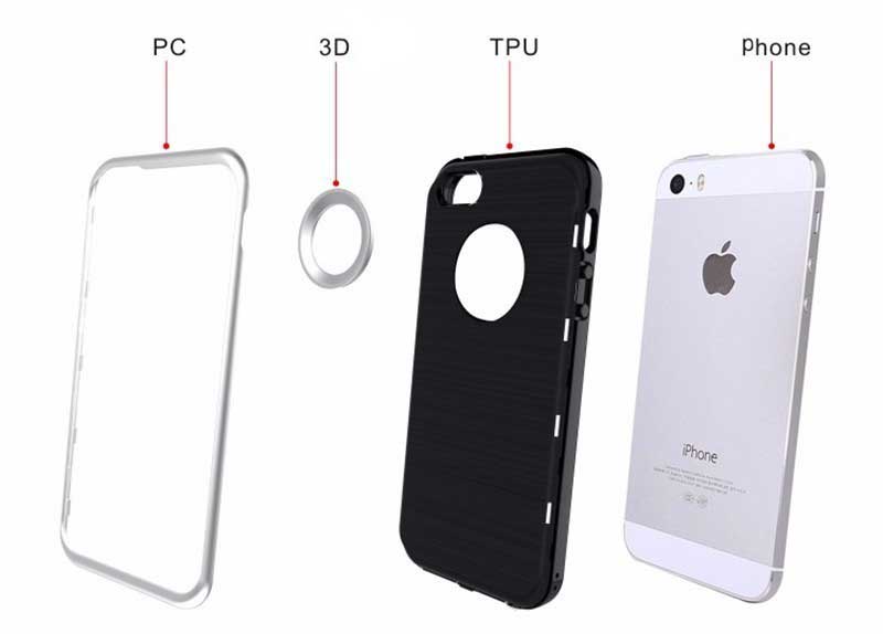 Apple iPhone 7 Plus Schutzcover in silber